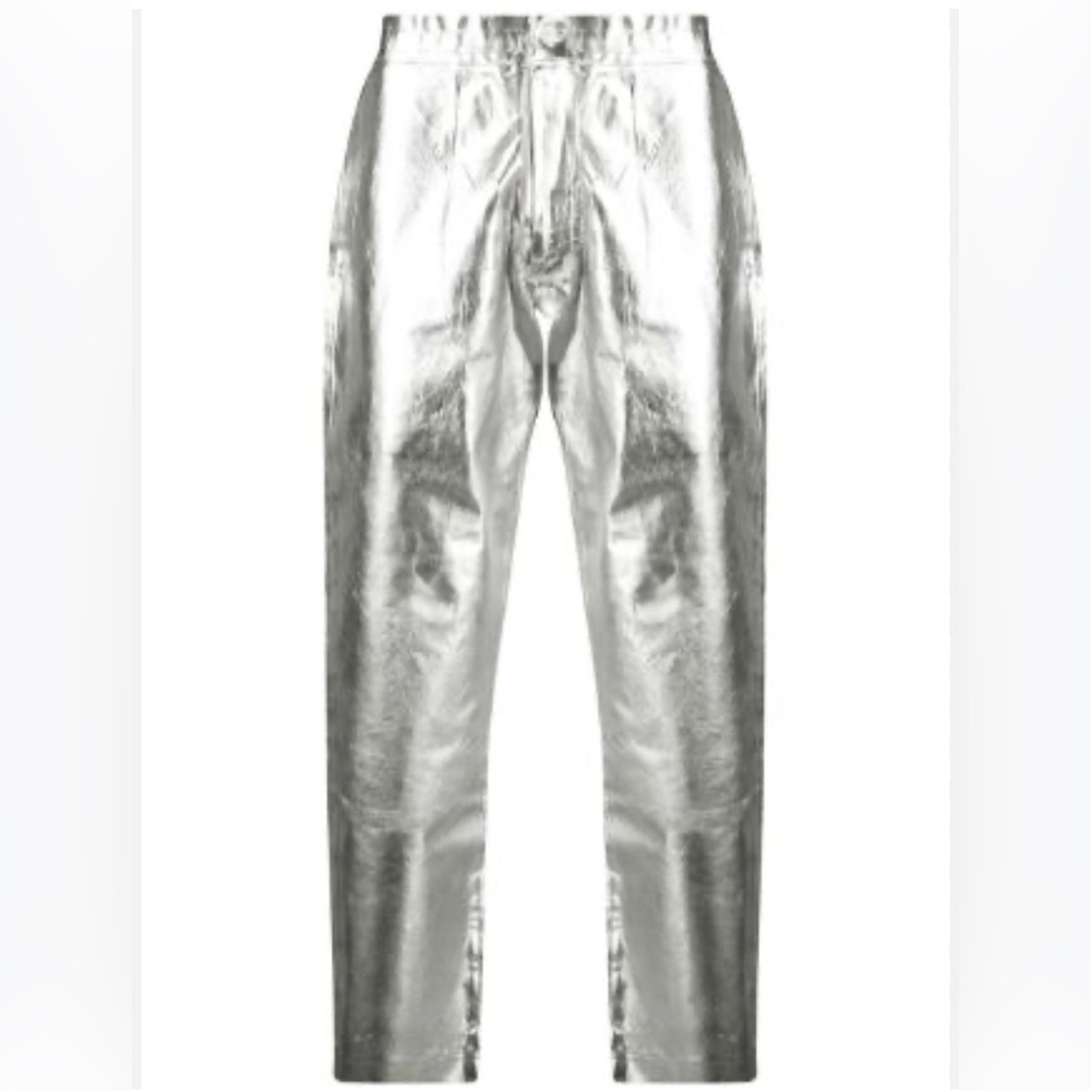 Comme des Garçons Homme Plus
metallic straight-leg trousers adult m @X
